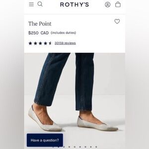 Rothy’s Size 9 Point Flats